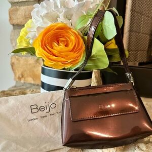 Beijo Metallic Copper Mini Shoulder/Wristlet Bag
